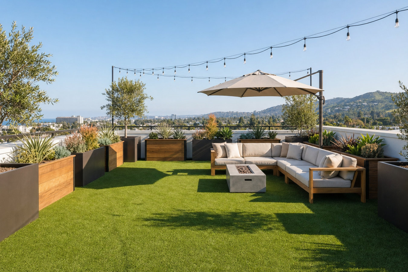 Turf for rooftop gardens in Alamo, TX